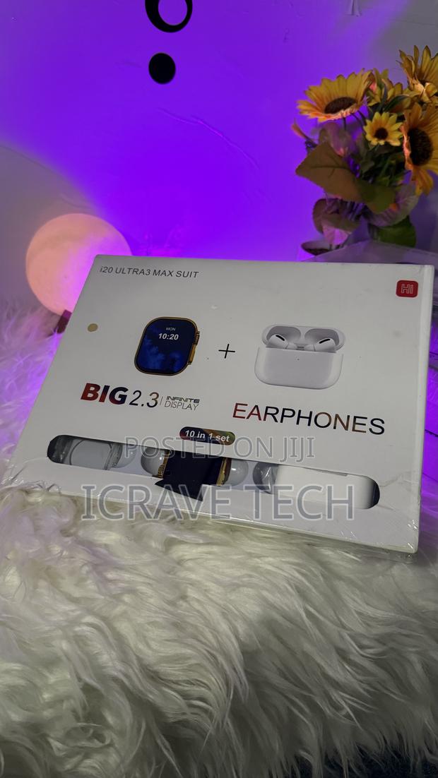 Ultra3 Max Suit Smart Watch With Airpods Pro