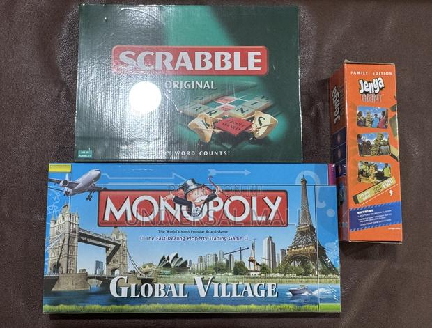 Scrabble, Monopoly and Jenga Game (3 in 1)