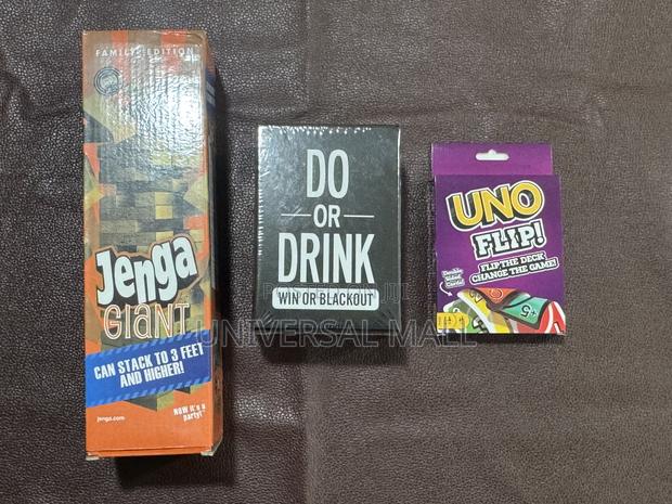 Jenga, Uno And Do Or Drink Game (3 In 1)