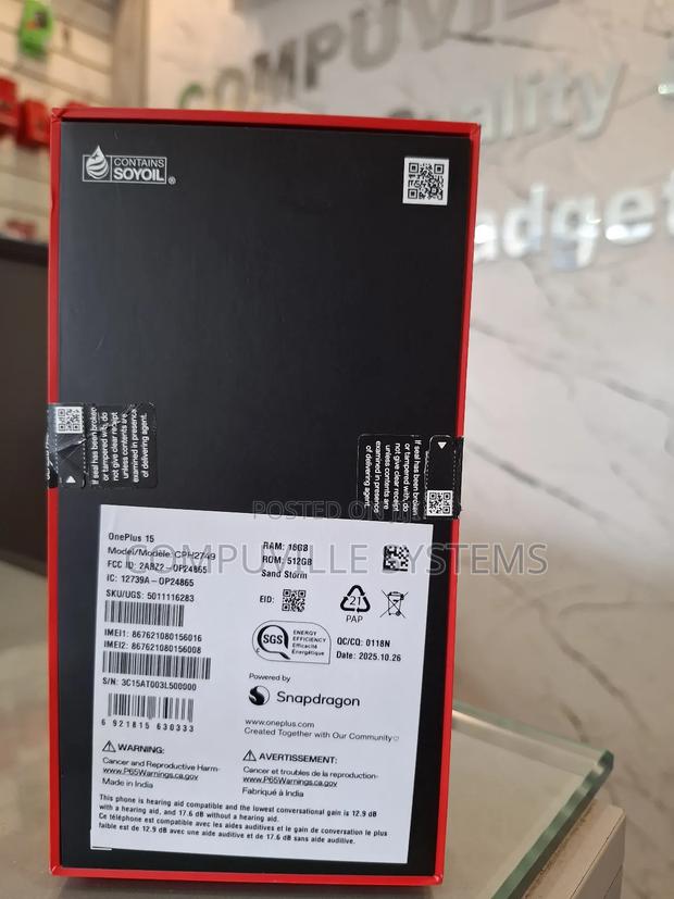 New OnePlus 15 512 GB Black photo 2