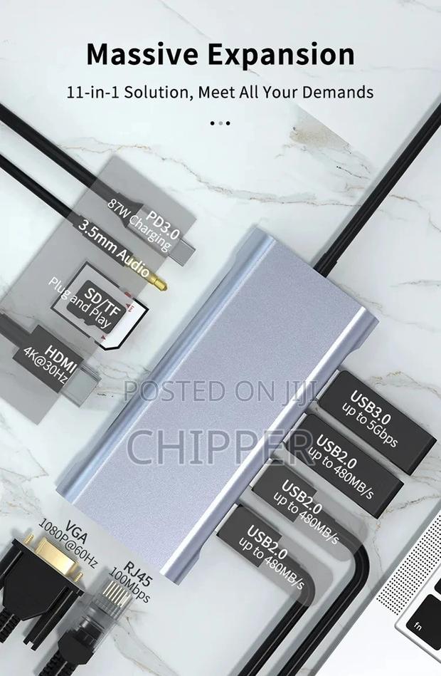 11 Ports Type C Adapter Hub / Docking Station photo 2
