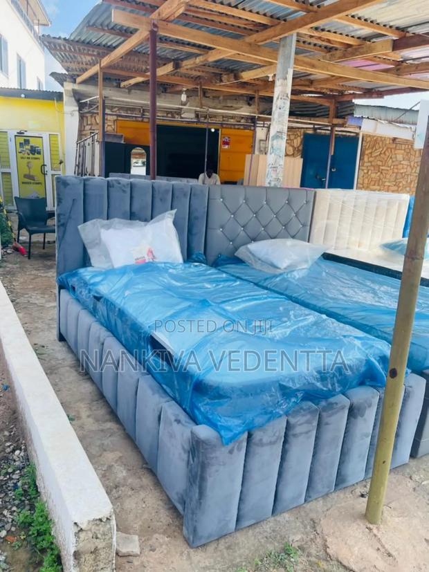 One and Half Design Fabric Bedframe With Mattress · Photo 2