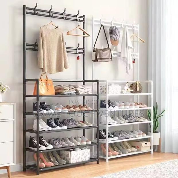 5-Tier Shoe Bag Rack With Hanging Hooks · Photo 3