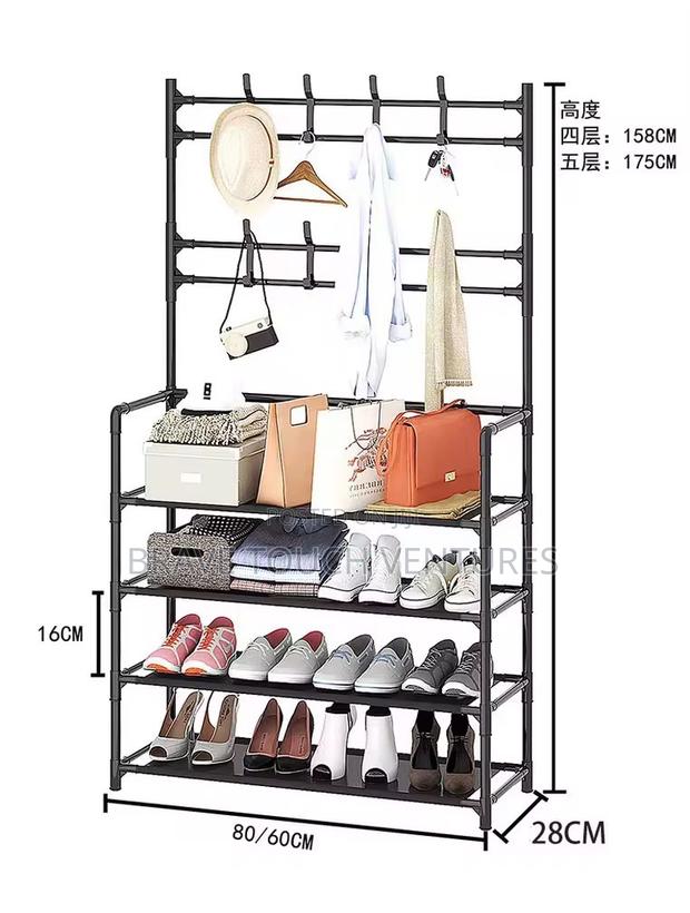 5-Tier Shoe Bag Rack With Hanging Hooks · Photo 4