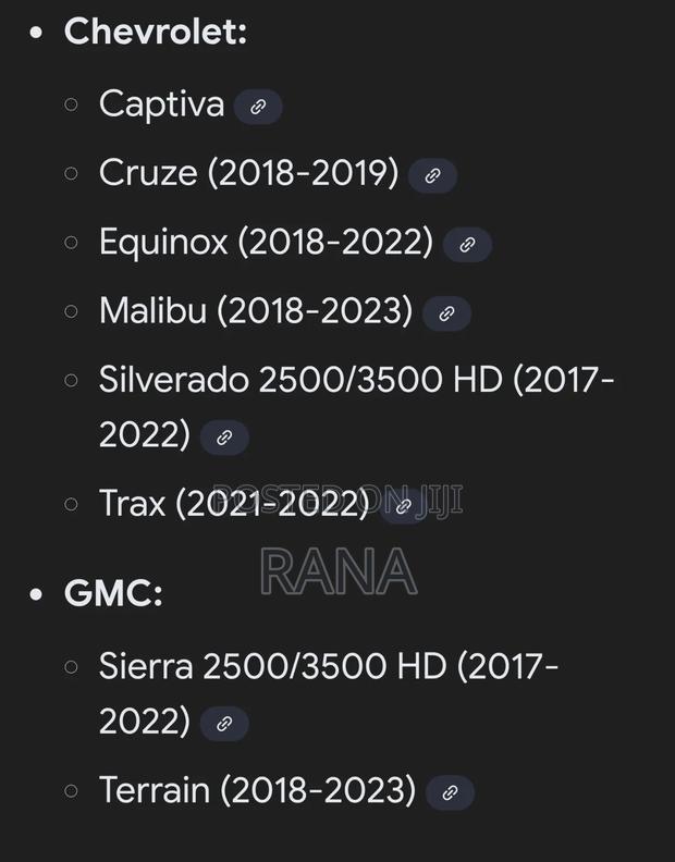 Map Sensor 2018 Equinox Other