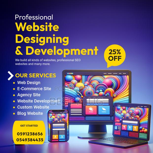 Website Design (E- Commerce Website, Agency Site, Blog Sites, Etc)