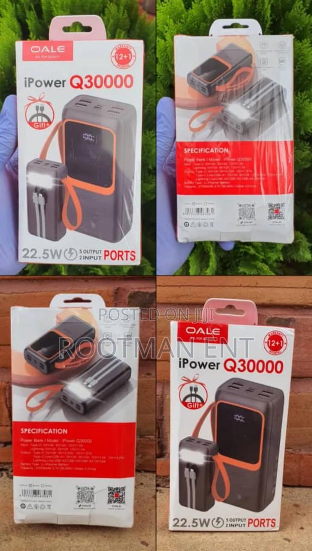 22.5 W Ipower 30,000mah ( Touch Light ),