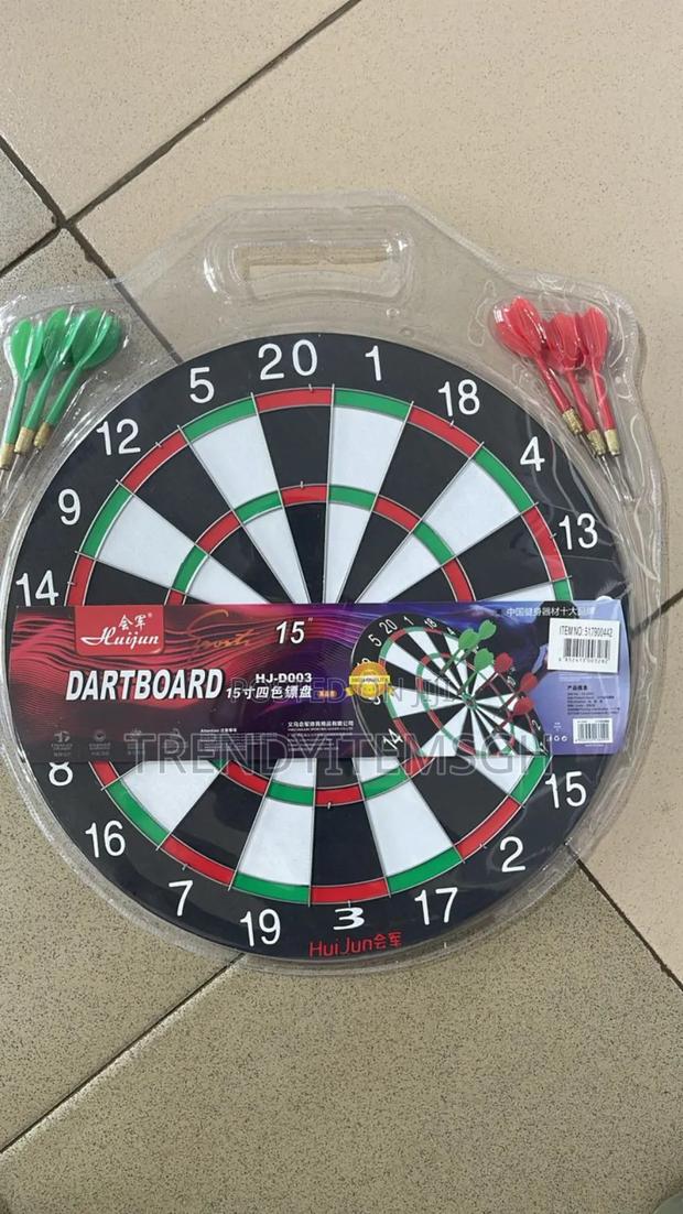 15 Inches Double Side Dartboard With 6 Pins
