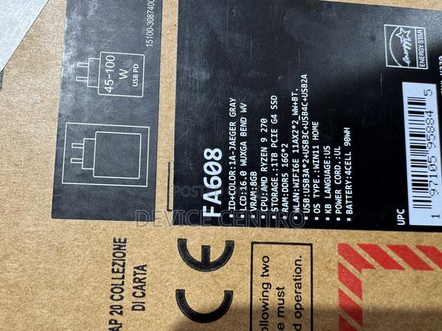 New Laptop Asus TUF Gaming A16 32GB AMD Ryzen 9 SSD 1T photo 4