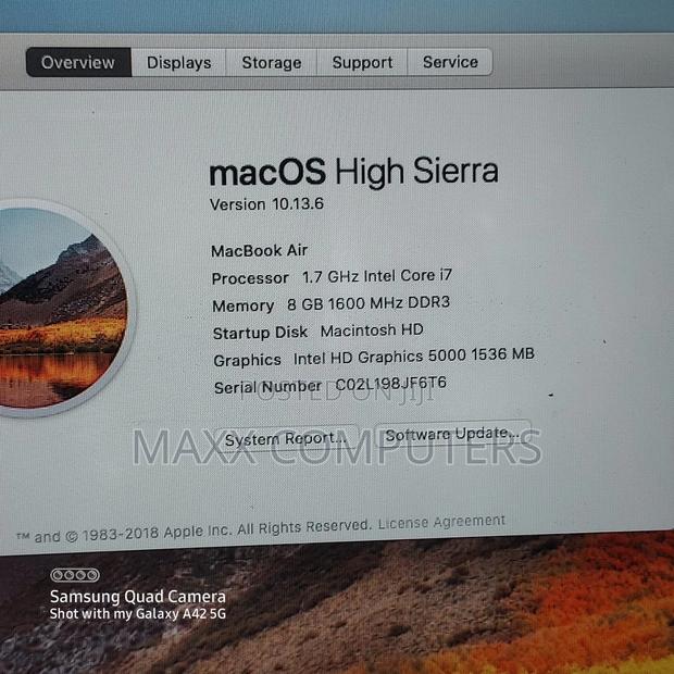 Laptop Apple MacBook Air 2013 8GB Intel Core I7 SSD 256GB photo 2