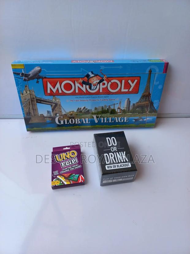 Monopoly + Uno + Do or Drink Game