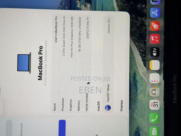 Laptop Apple MacBook Pro 2020 16GB Intel Core i5 SSD 512GB photo 2