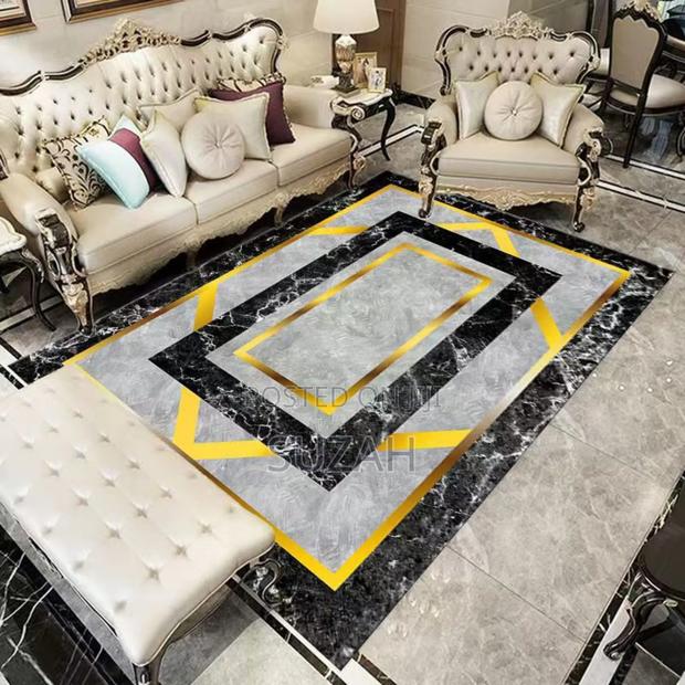 Two Black Rectangular Designs Rug · Photo 2