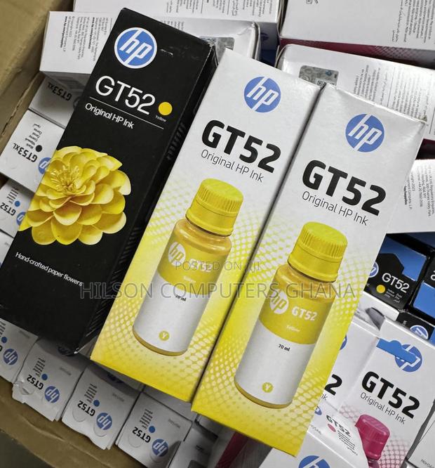 Hp Gt52 Original Ink Bottle Yellow - Genuine photo 2