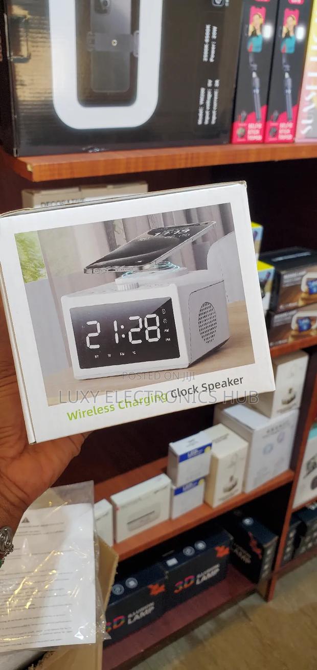 Bluetooth Speaker With Alarm Clock and Wireless Charger photo 5