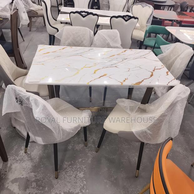 Lucien Gold 6 Seater Dining Table ( Cz-T113-F15(1+6). photo 2