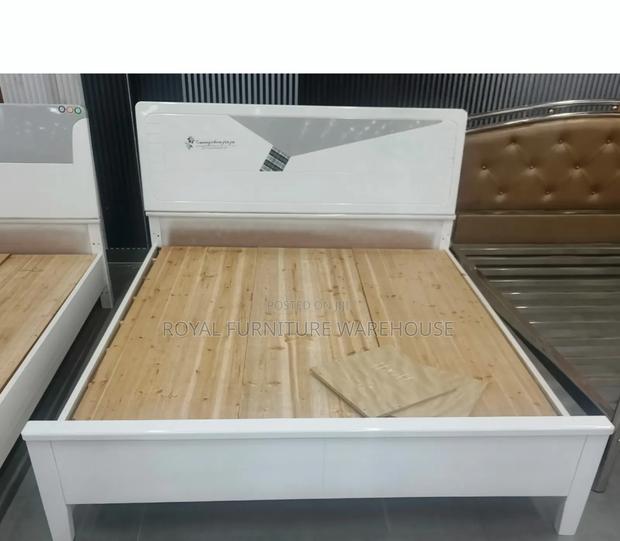 Modern White Double Size Wooden Bed Frame · Photo 2