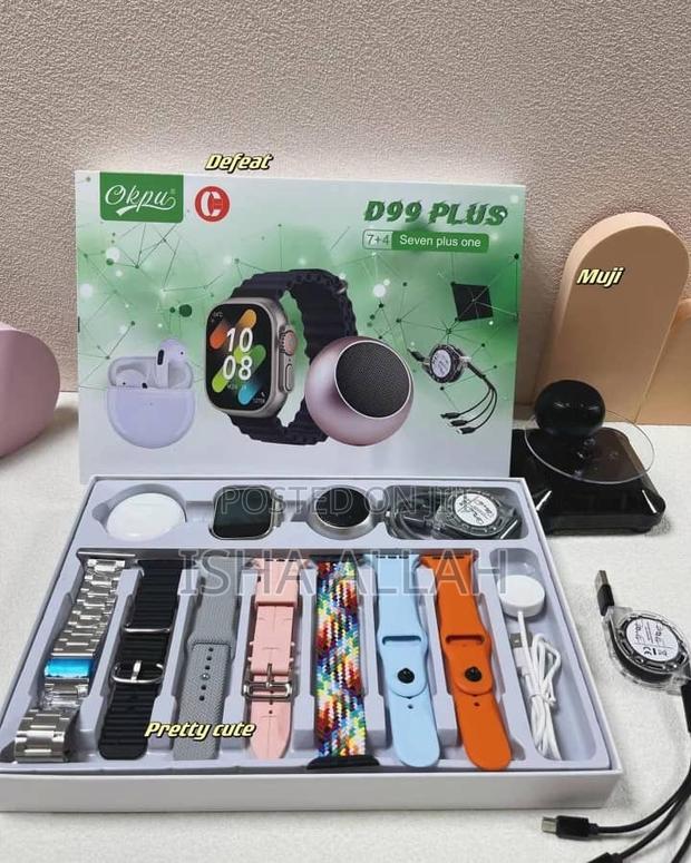 D99 Plus Smart Watch, Speaker, Pods , 7 Straps photo 2