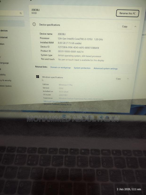 New Laptop Lenovo IdeaPad 1 8GB Intel Core I3 SSD 256GB photo 2