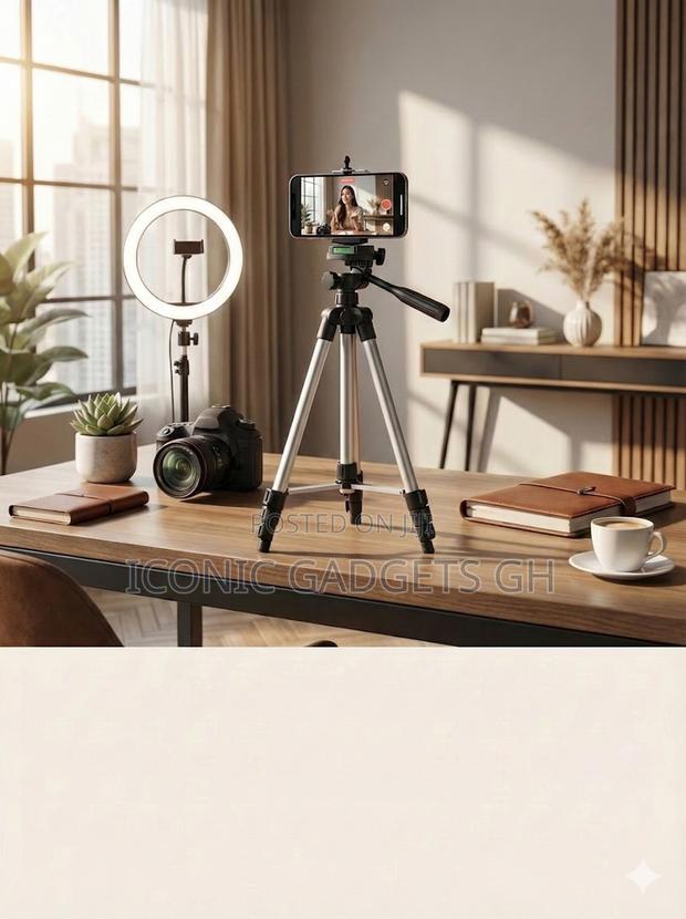 3110 Tripod Stand (3.5ft) Complete With a Phone Mount.