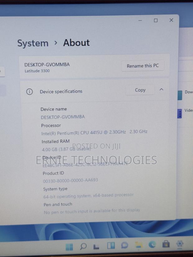 Laptop Dell Latitude 3301 4GB Intel SSD 128GB photo 9