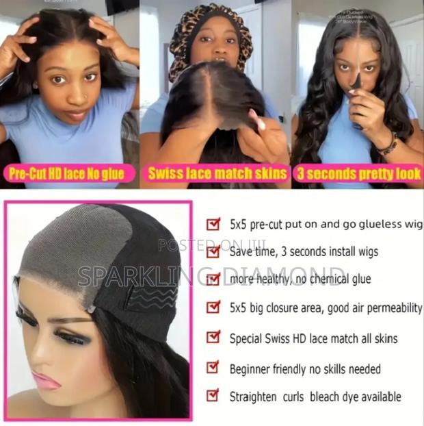 14” Glueless Human Hair Wig – Soft, Natural Easy to Wear photo 2