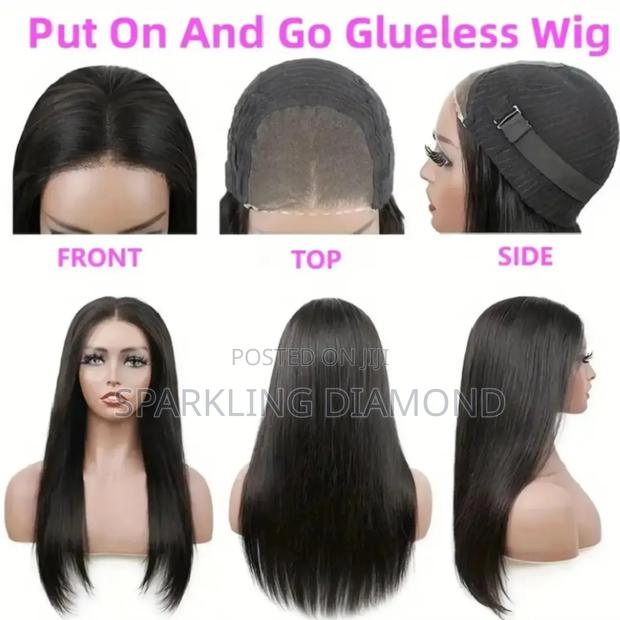 14” Glueless Human Hair Wig – Soft, Natural Easy to Wear