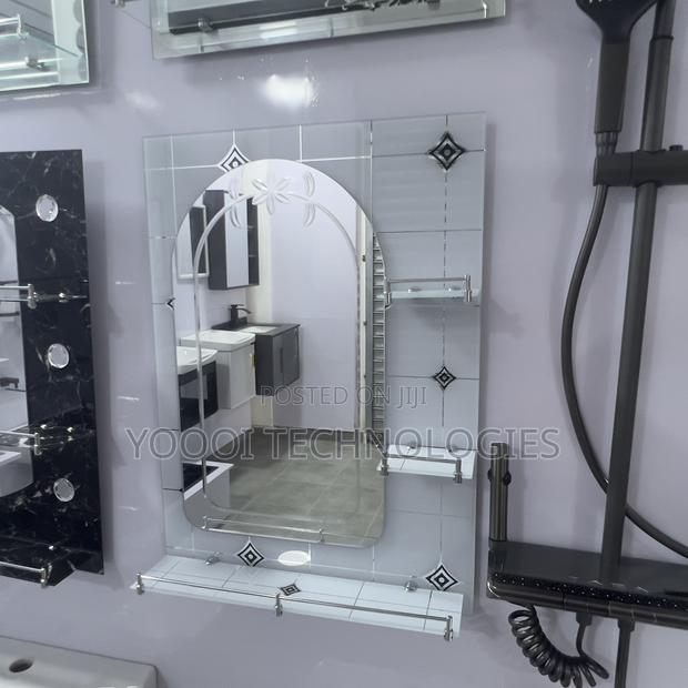 70x50 Bathroom Mirror With Racks photo 2