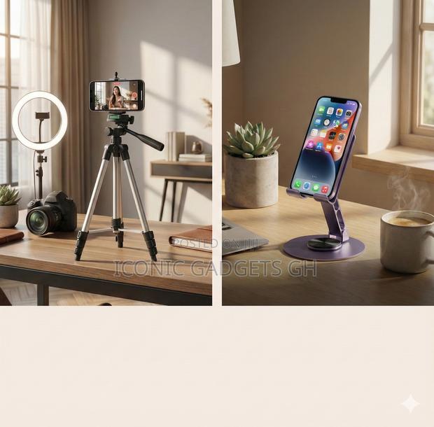 3.5ft Tripod Combo Plus Free Table Phone Holder and Bluetooth Remote