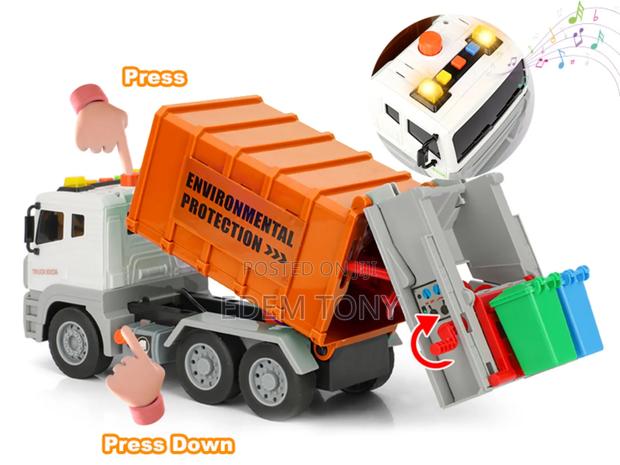 Friction-Powered Toy Sanitation Truck Designed for Kids photo 4