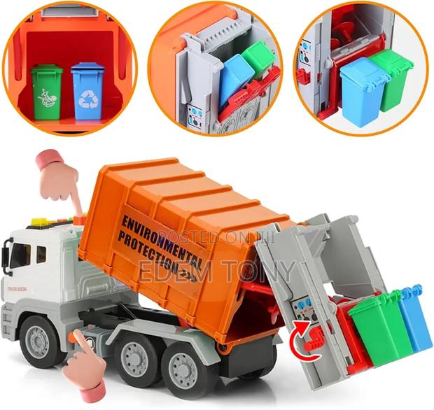 Friction-Powered Toy Sanitation Truck Designed for Kids photo 5