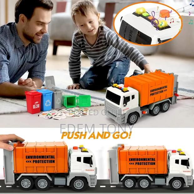Friction-Powered Toy Sanitation Truck Designed for Kids photo 7