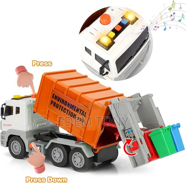 Friction-Powered Toy Sanitation Truck Designed for Kids photo 8