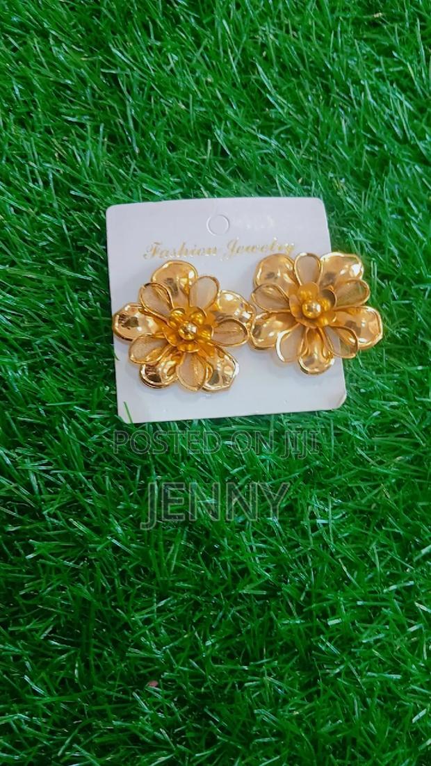 Stainless Steel Golden Earrings