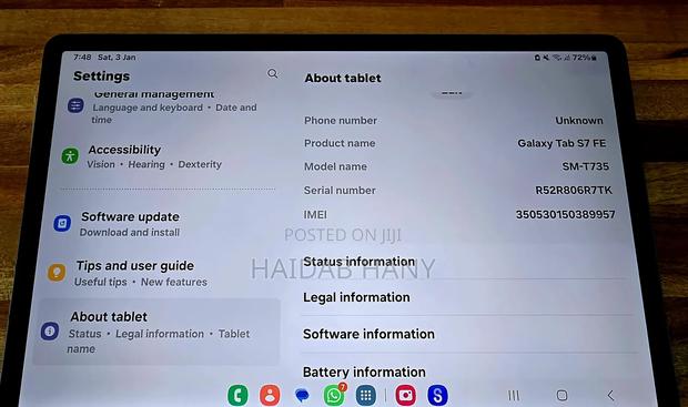 Samsung Galaxy Tab S7 FE 128 GB Blue photo 4