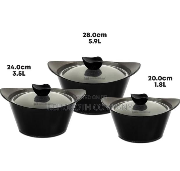 Sq Professional Caia Marbell Die-Cast Stockpot Non-Stick Coating 3pc