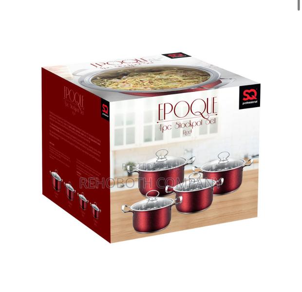 Epoque Stockpot Red 4pc Set