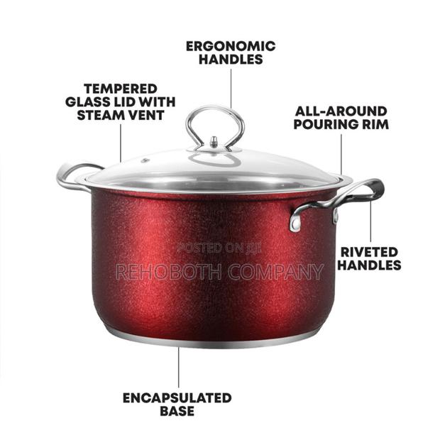 Epoque Stockpot Red 4pc Set photo 3