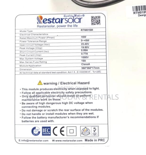 15w Mono Solar Panel photo 2