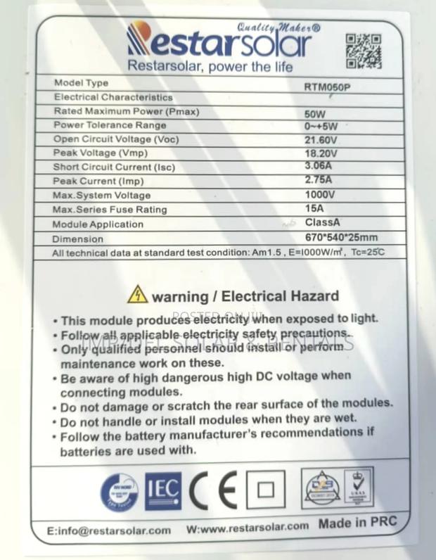 50watts Poly Solar Panel photo 2