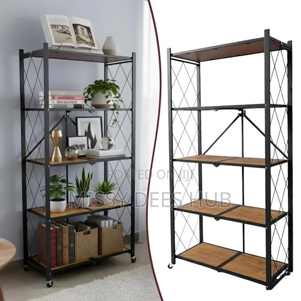 Wooden Shelves Foldable Rack photo 2