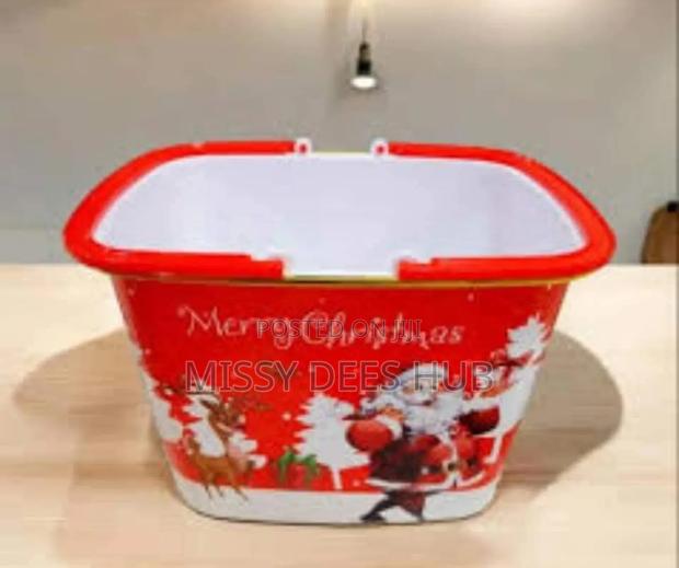 Christmas Themed Plastic Basket photo 2
