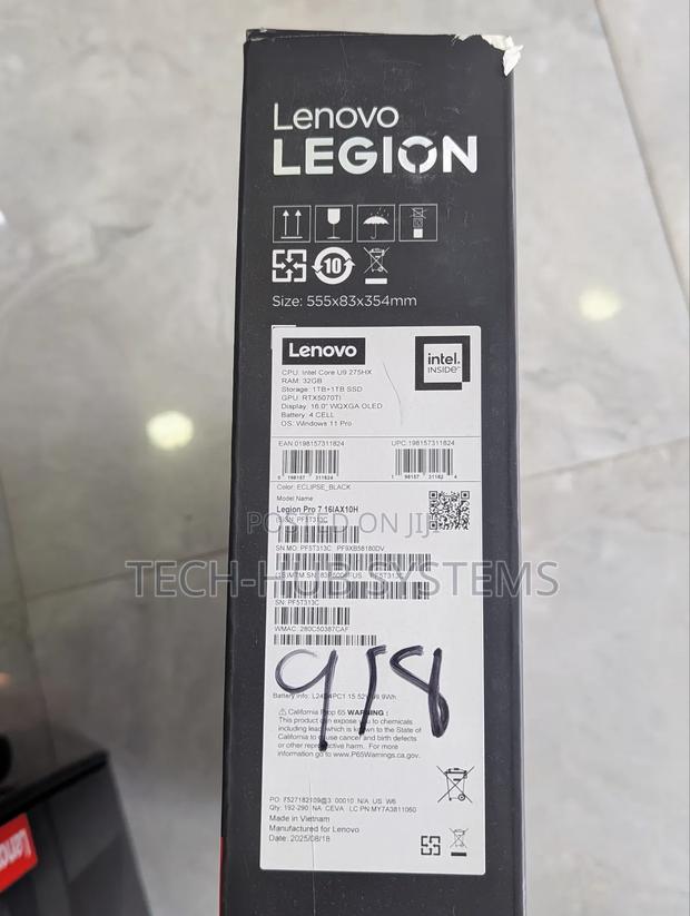 New Laptop Lenovo Legion 7 32GB Intel Core Ultra 9 SSD 2T photo 4