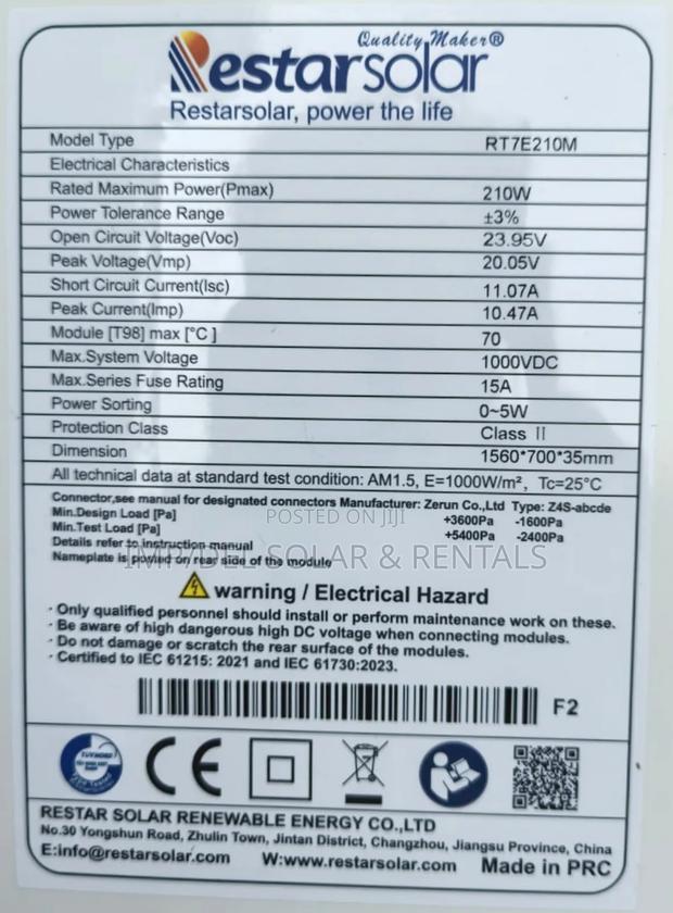 210w Mono Solar Panel Available for Sale photo 2