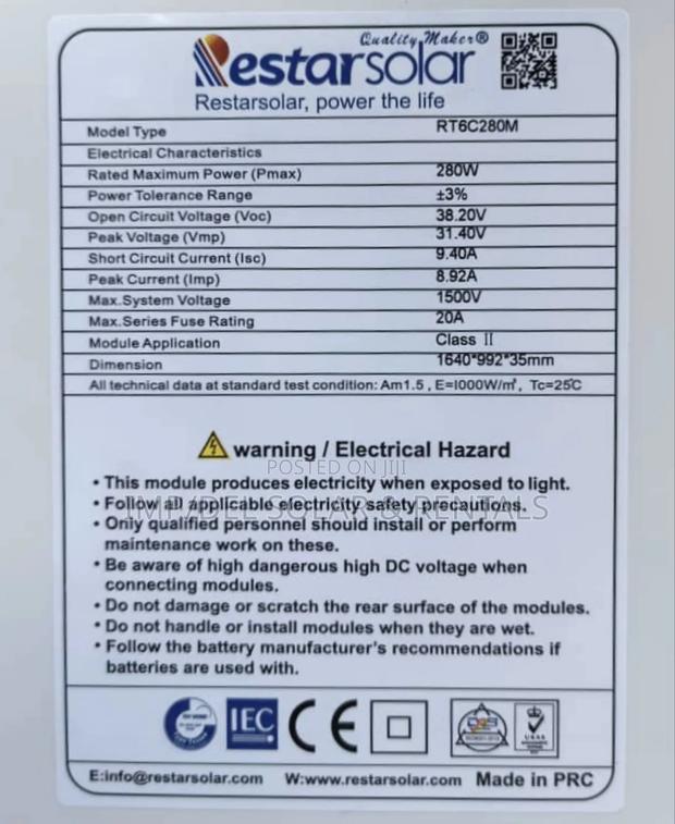 Quality 280w Mono Solar Panel for Sale photo 4