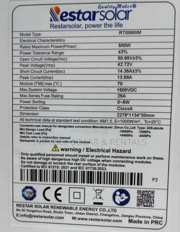 580w Solar Panel Mono photo 4