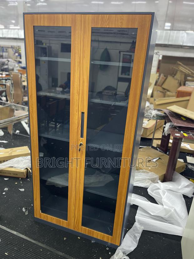 Glass Door Office Cabinet With Shelves · Photo 2