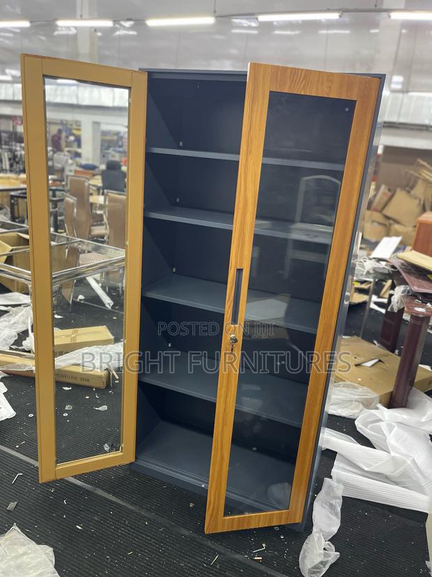 Glass Door Office Cabinet With Shelves · Photo 3