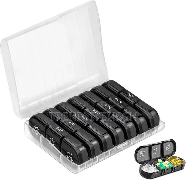 Portable 21 Grids Pill Box Seven Days a Week Sorting Box