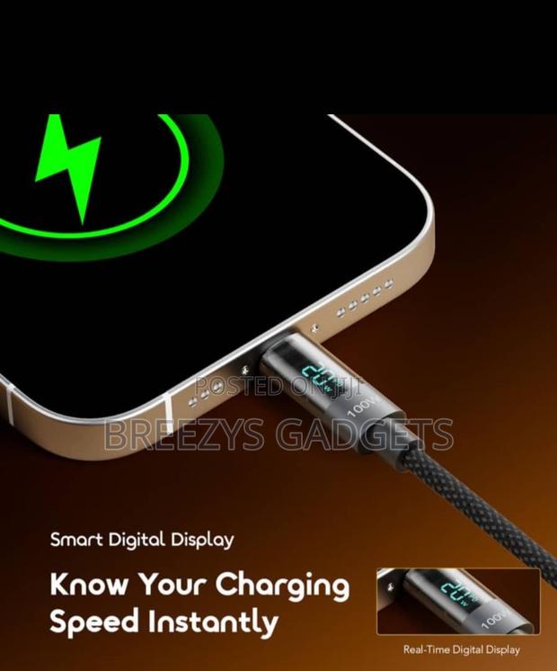 Oraimo Digiline 100 Watts Type C to C Data Cable With Display photo 4